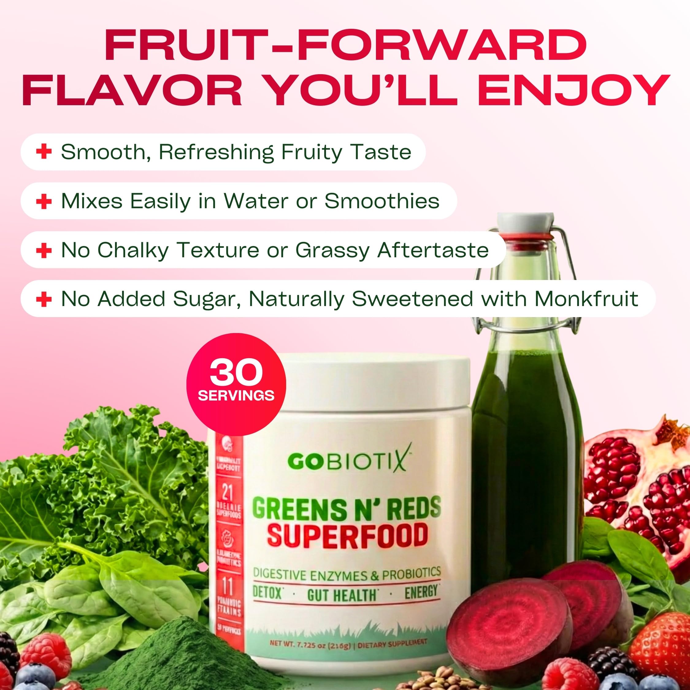 GOBIOTIX batido con frutas integrando el polvo en recetas rápidas