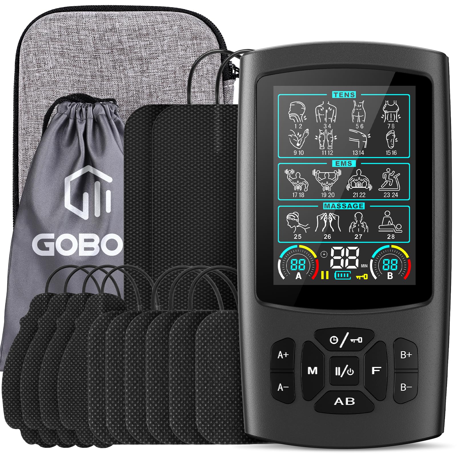 GOBOK dispositivo frontal mostrando diseño portátil y beneficio comodidad