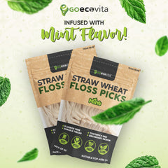 GoEcoVita floss pick en mano demostrando su tamaño y manejo cómodo