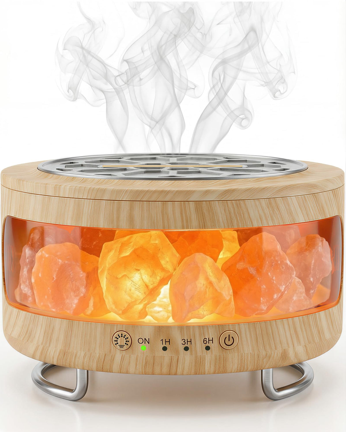 gofuch difusor frontal con lámpara sal crea ambiente cálido y aroma