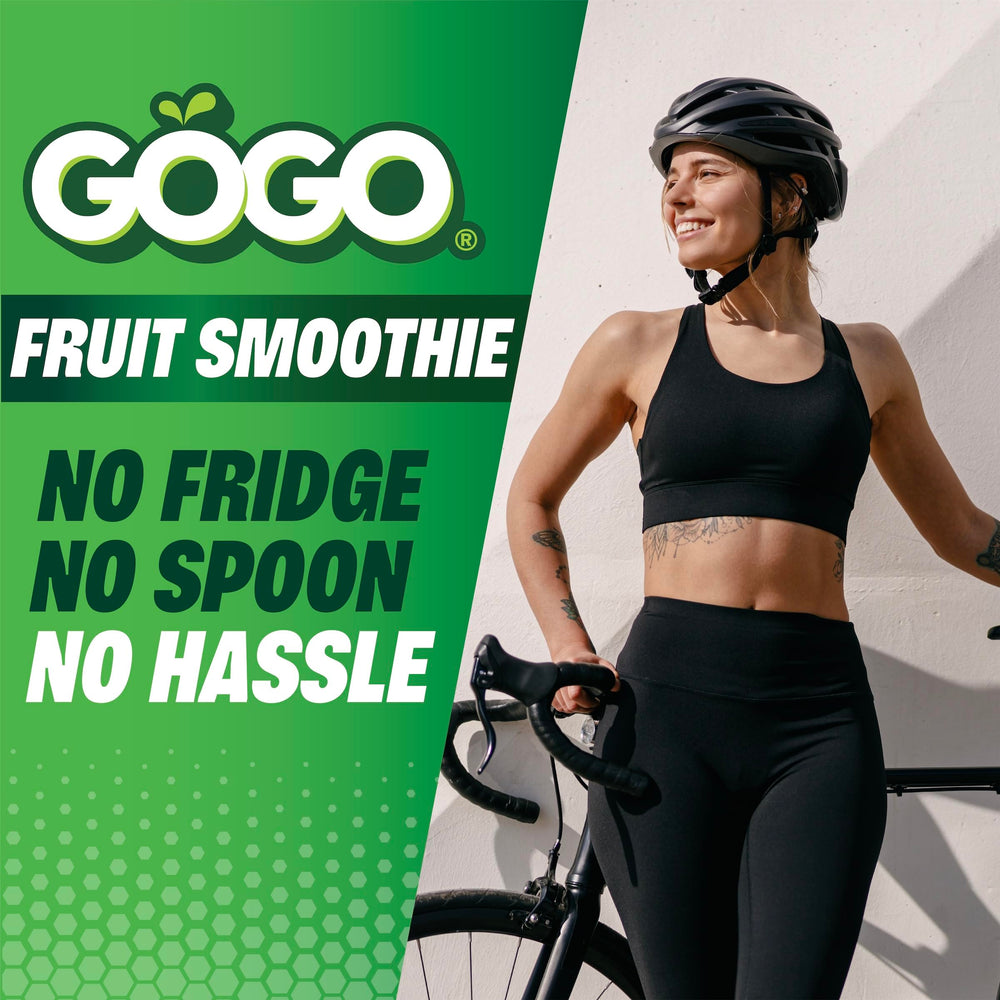 GoGo SqueeZ pouch dentro de mochila listo para actividad y energía