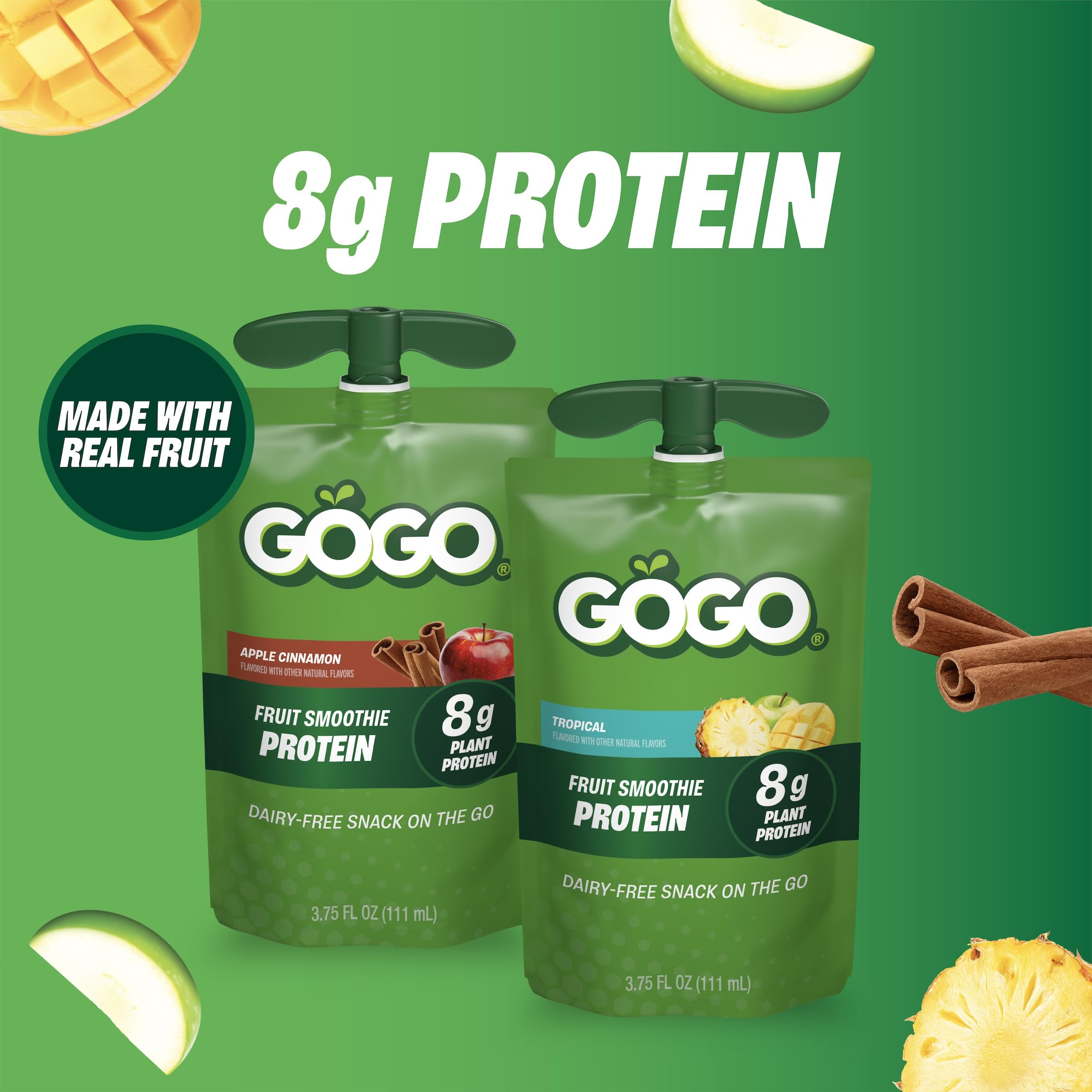 GoGo SqueeZ pouch abierto mostrando textura suave y cremosidad