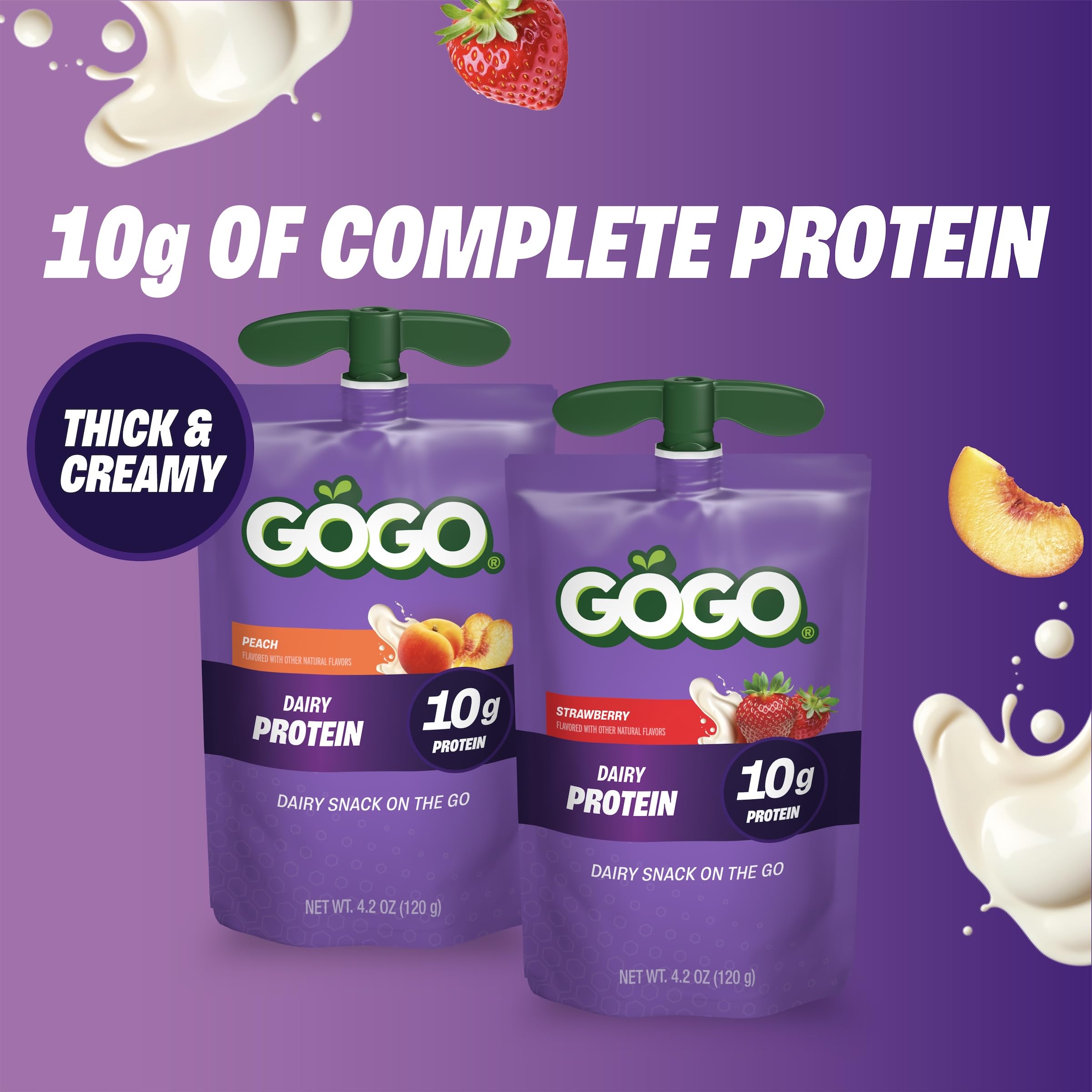 GoGo SqueeZ etiqueta nutricional clara con información de proteínas