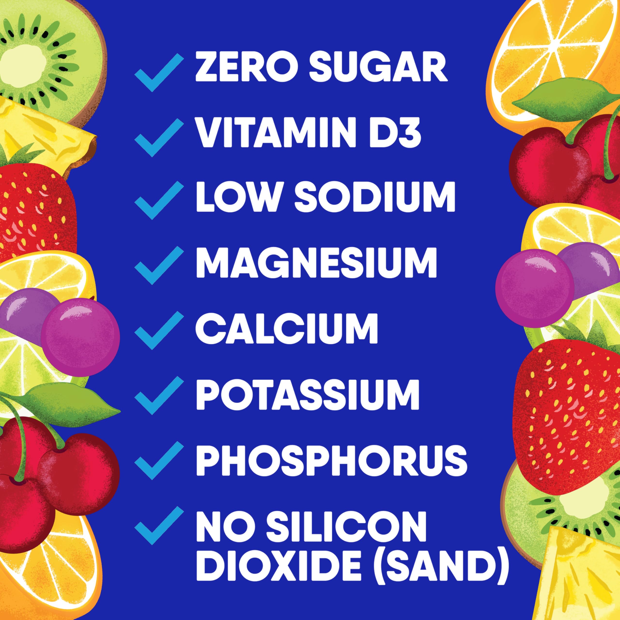 GoHydrate detalle de etiqueta nutricional que muestra electrolitos y vitamina D3