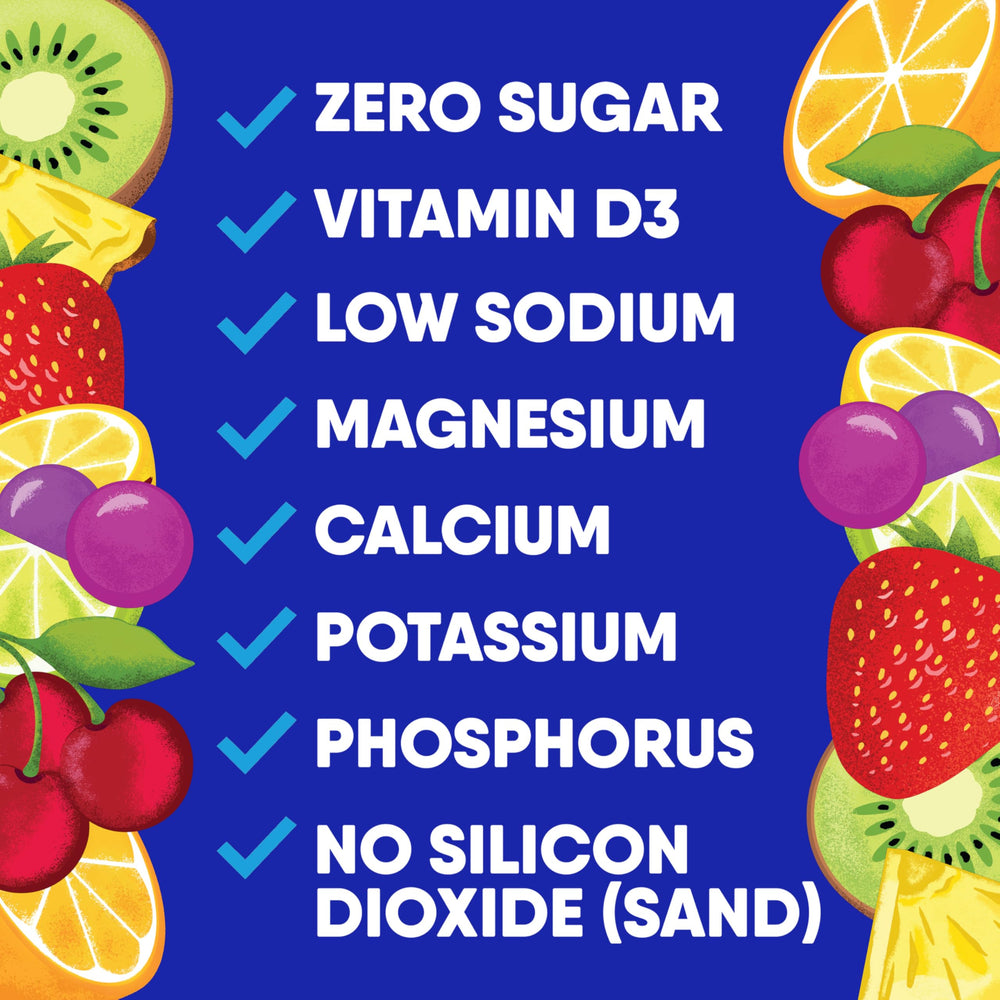 GoHydrate detalle de etiqueta nutricional que muestra electrolitos y vitamina D3