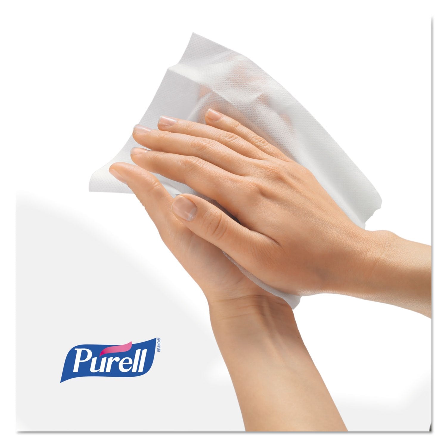 GOJO PURELL caja abierta con toallitas listas para uso rápido y práctico