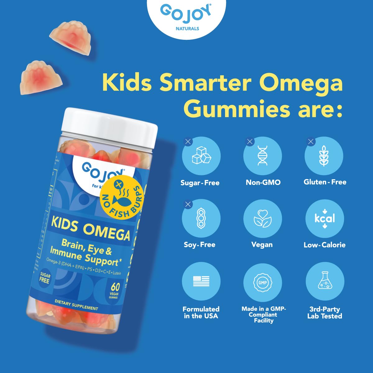GOJOY NATURALS familia sonriendo mientras comparten las gomitas veganas