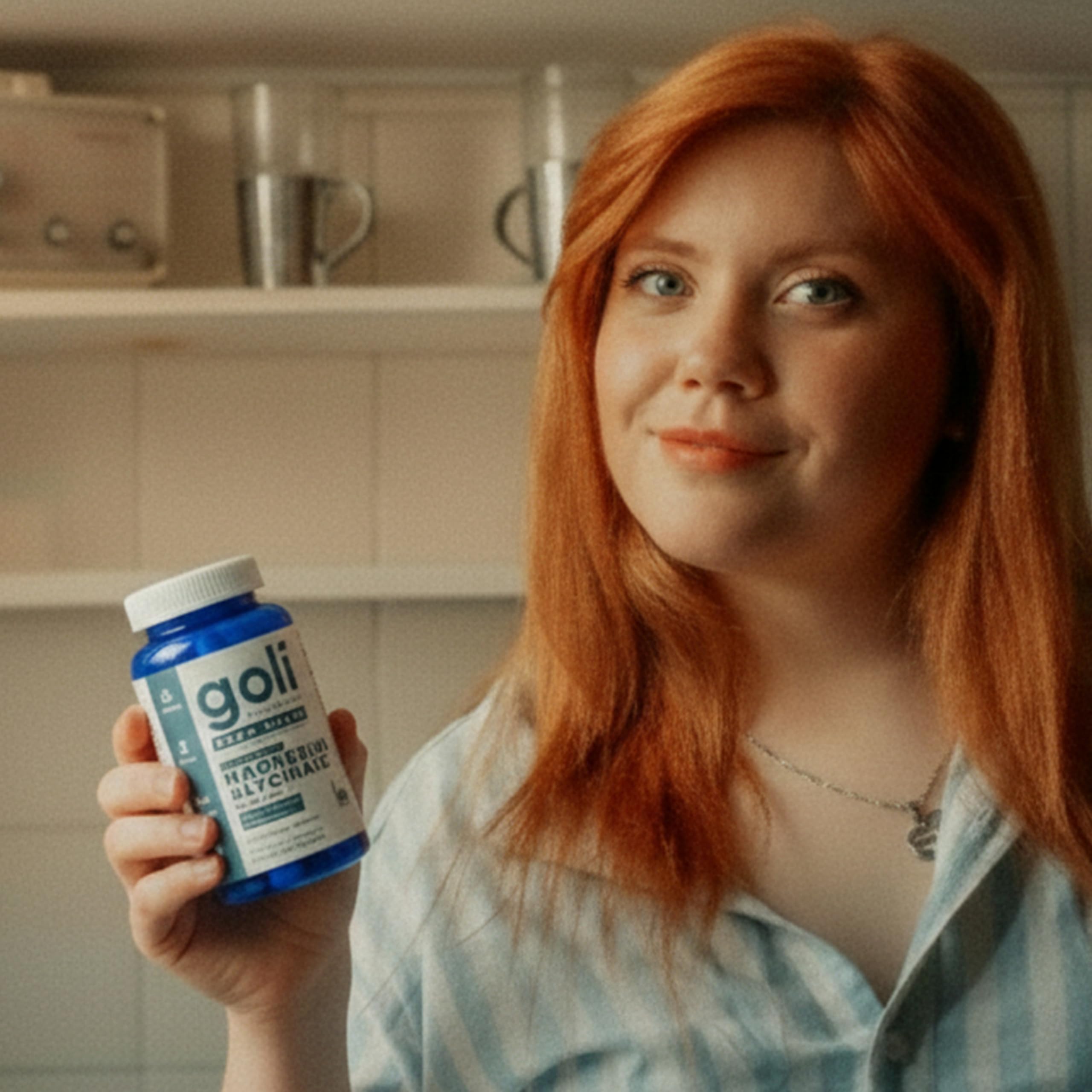 Frasco Goli en cocina saludable subrayando compatibilidad dietética
