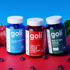 Goli pack de tres frascos que muestra suministro prolongado