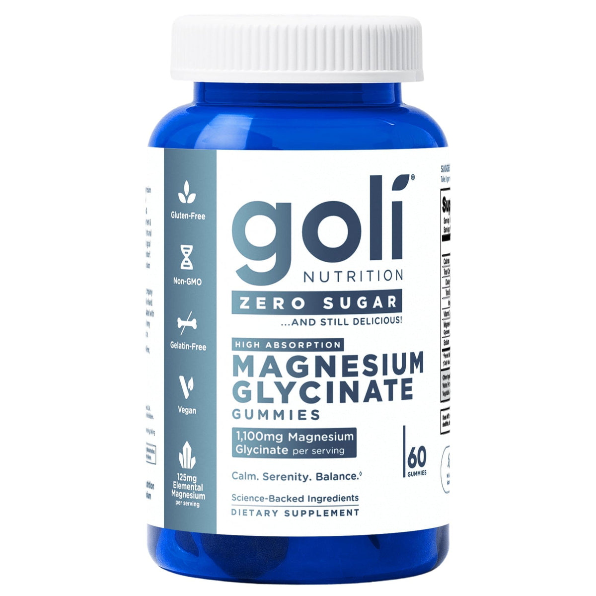 Goli frasco frontal mostrando etiqueta y beneficio sin azúcar