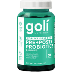 Goli Pre Pro Postbiotic Gummies bottle for daily gut support in a simple routine