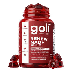 Goli envase frontal mostrando 60 gomitas y diseño claro para identificación rápida