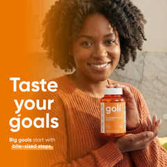Etiqueta nutricional de Goli destacando vitaminas y sílice