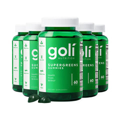 Goli Supergreens gomitas con extracto de alcachofa para apoyo digestivo