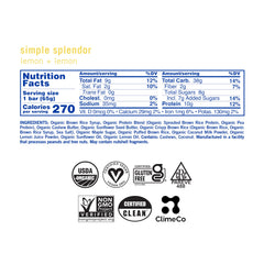 GoMacro primer plano de textura con arroz inflado para crocancia visible