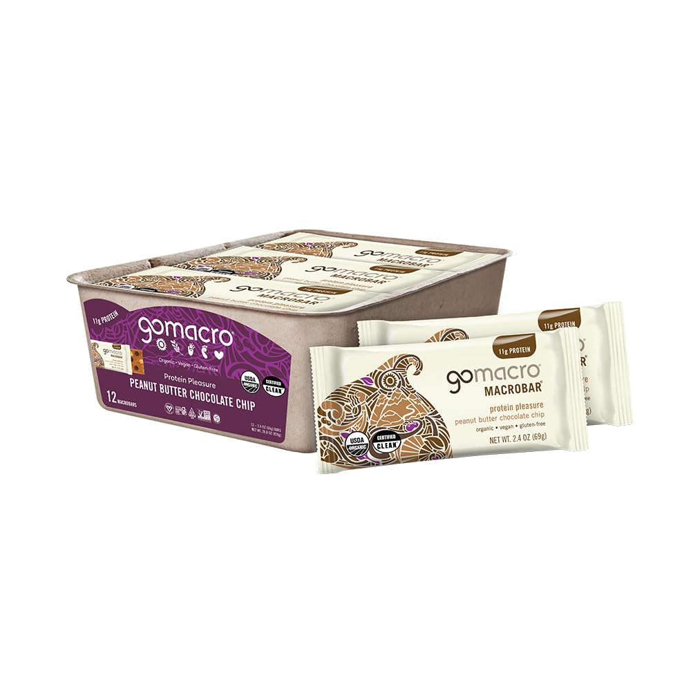 GoMacro empaque frontal de MacroBar útil para identificar sabor