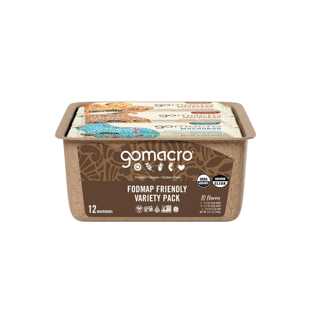 GoMacro ingredientes principales almendras coco y mantequillas vegetal calidad orgánica