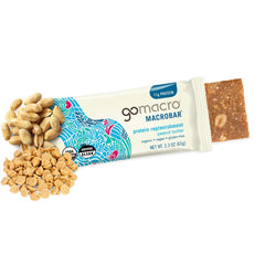 GoMacro ingredientes orgánicos desplegados resaltando origen vegetal