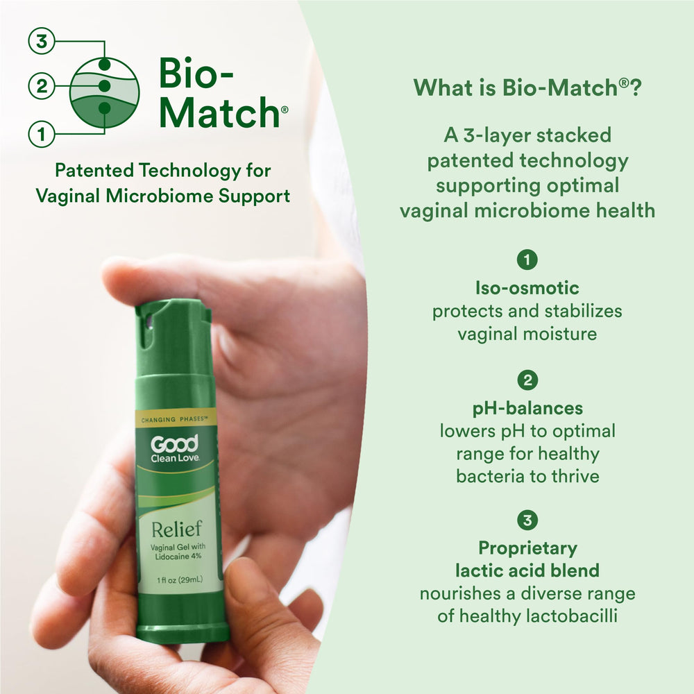 Good Clean Love envase 1 oz junto a regla para comparar tamaño práctico