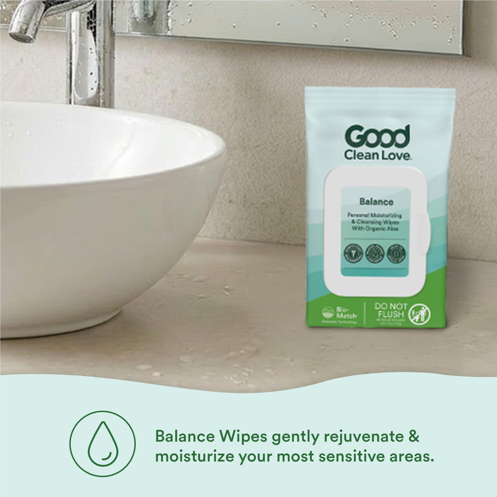 Good Clean Love etiqueta con ingredientes y aloe orgánico para hidratación
