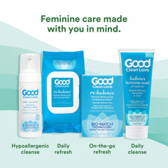 Good Clean Love producto en uso durante la ducha, aporta sensación de frescura