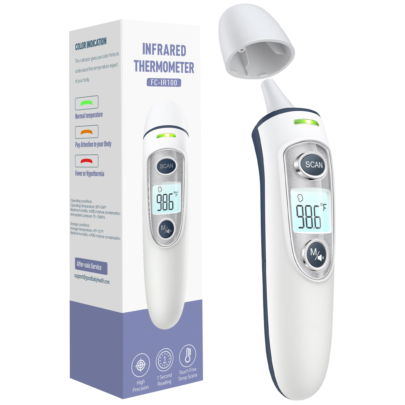 GoodBaby frente y empaquetado visible, muestra facilidad de uso