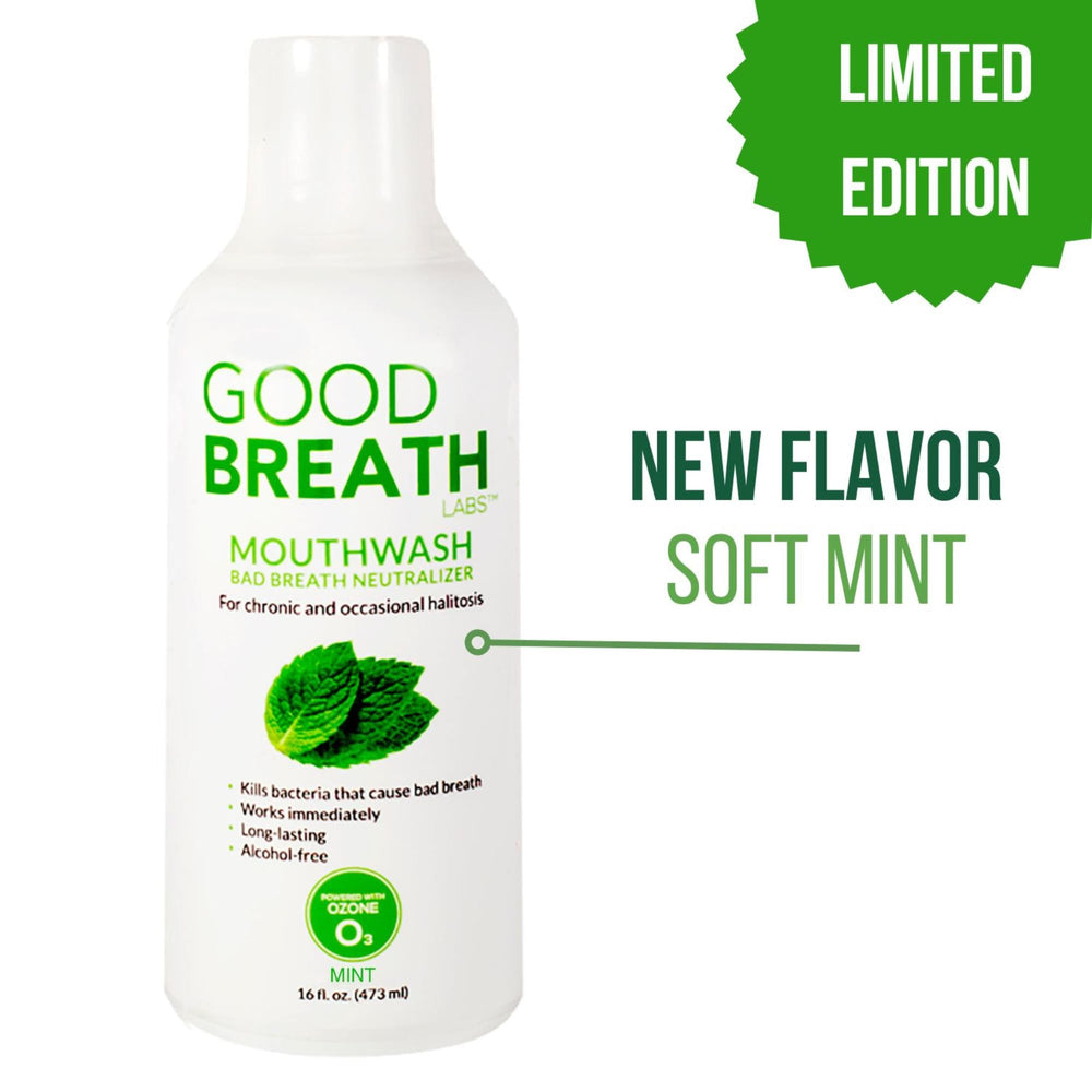 Good Breath Labs etiqueta con mención de tecnología ozono, destaca acción antibacteriana