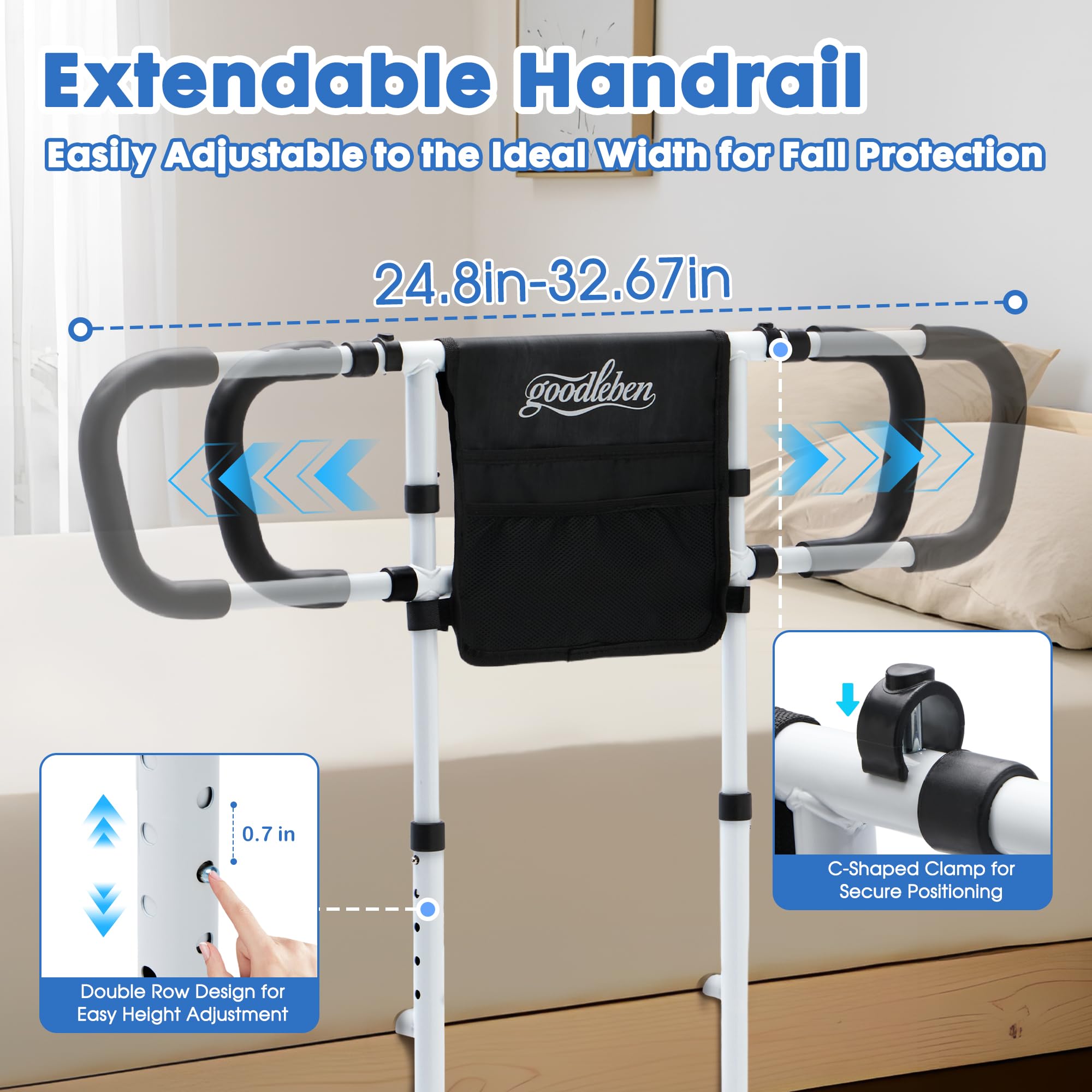 Imagen goodleben bolsillo lateral con objetos, mantiene esenciales accesibles