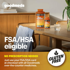 GoodMeds cápsula abierta mostrando polvo de psyllium para regularidad