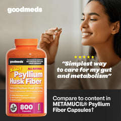 GoodMeds cápsulas en mano resaltando textura suave y fácil ingestión