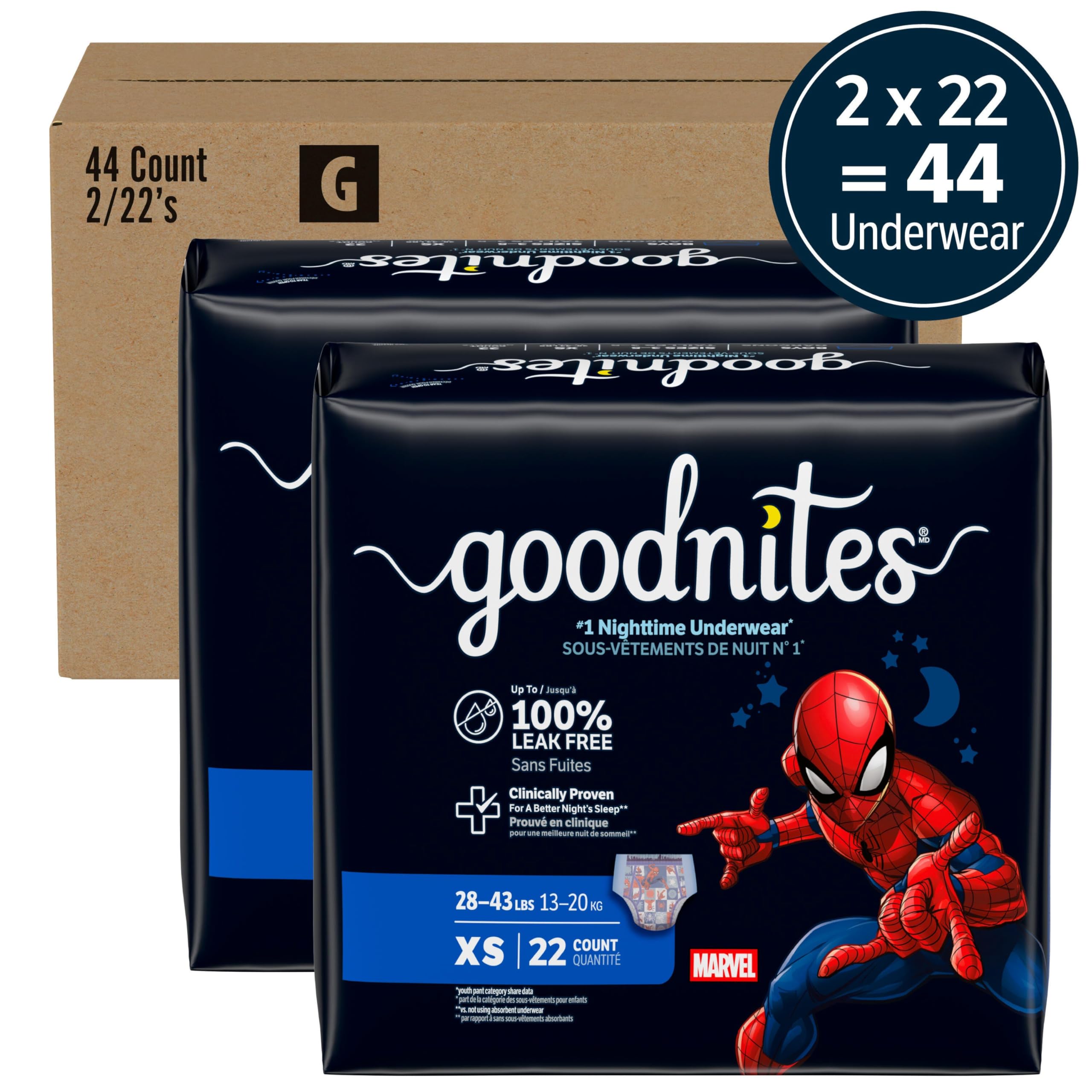 GoodNites primer plano de textura absorbente con comodidad para piel sensible