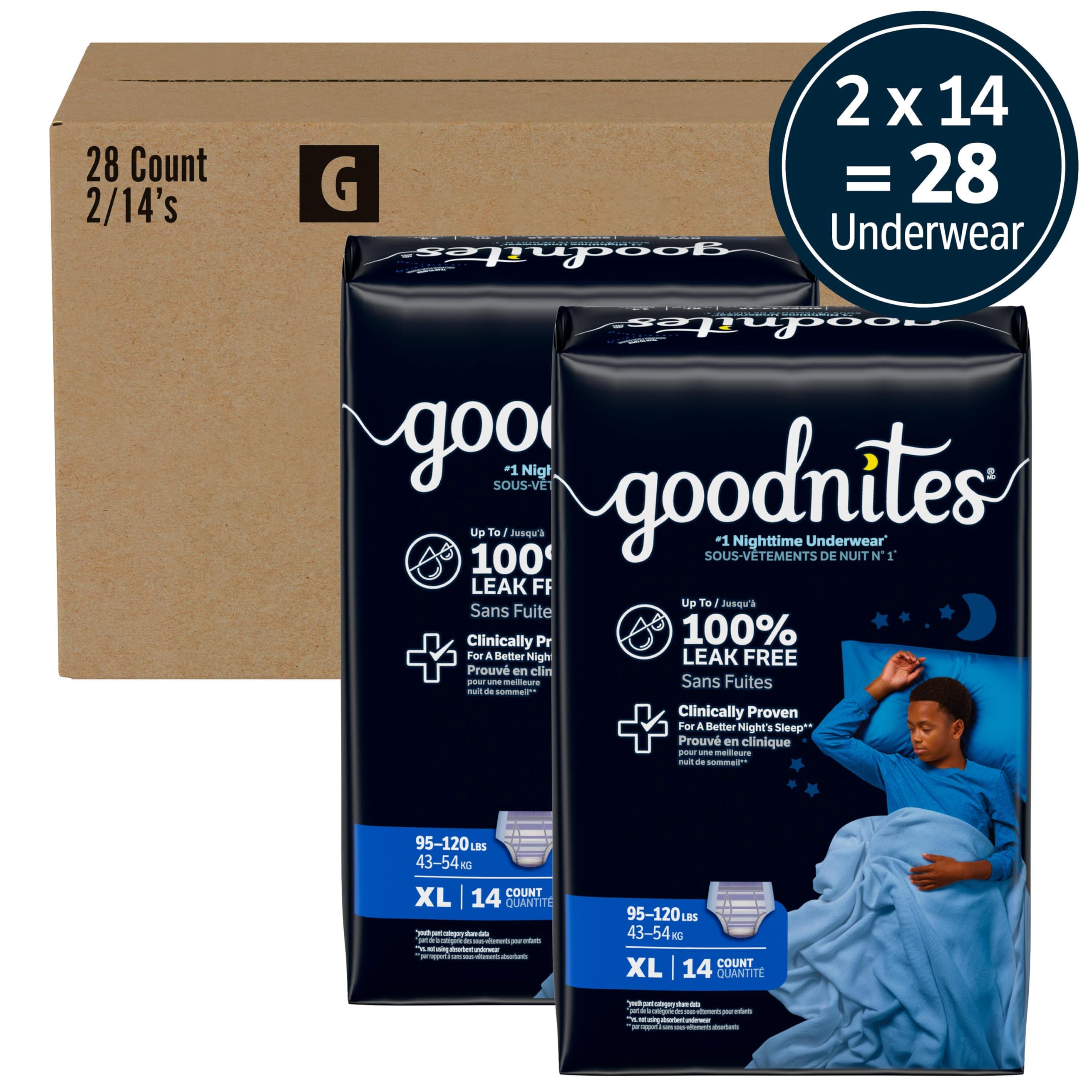 Goodnites primer plano de textura absorbente que brinda control de humedad