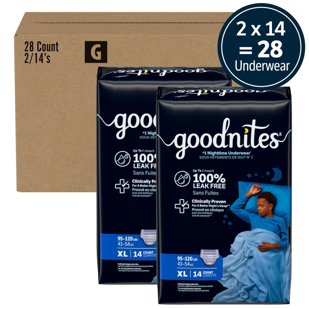 Goodnites primer plano de textura absorbente que brinda control de humedad