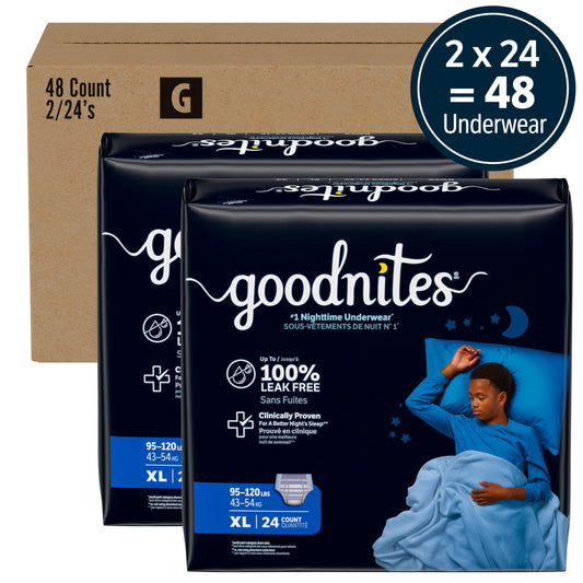 GoodNites textura interna absorbente en primer plano, mejora protección nocturna