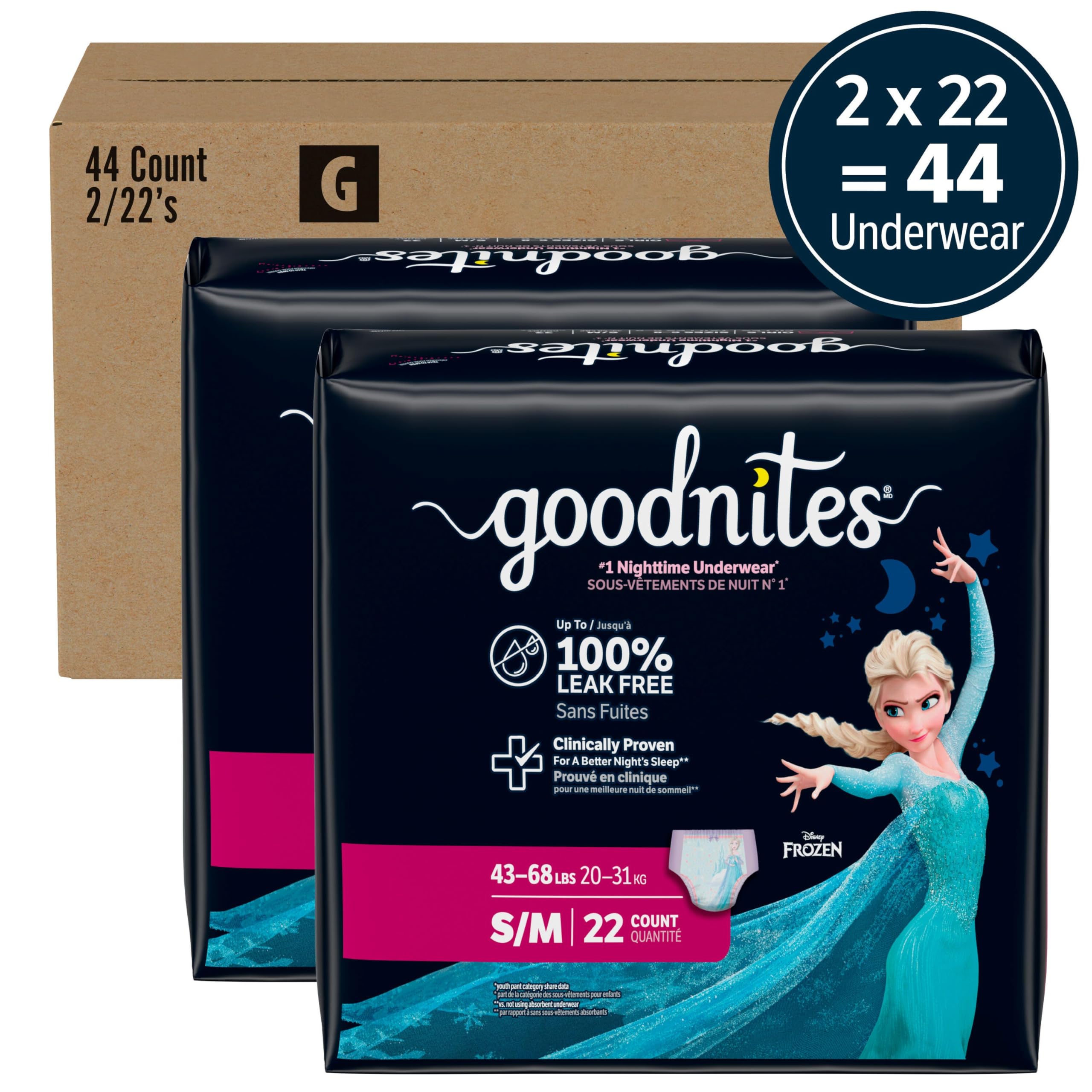 GoodNites prenda extendida que muestra textura suave y sensación de ropa interior cómoda