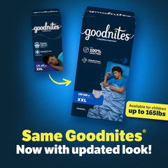 GoodNites protección frontal reforzada para chicos que reduce filtraciones nocturnas