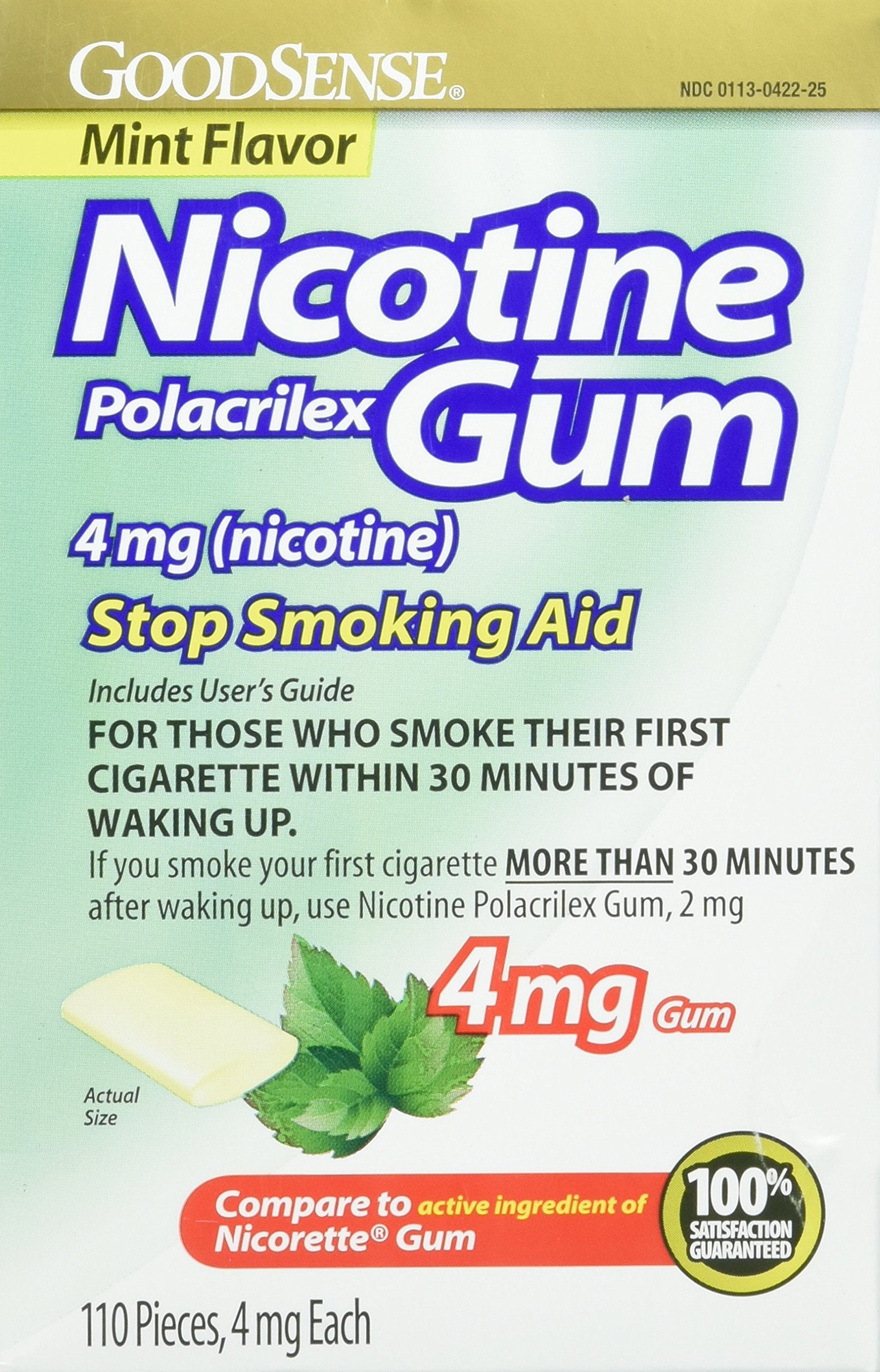 Good Sense chicle 4 mg menta presentación frontal y etiqueta clara