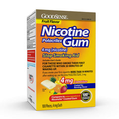 Good Sense paquete frontal del chicle 4 mg mostrando el diseño y cantidad