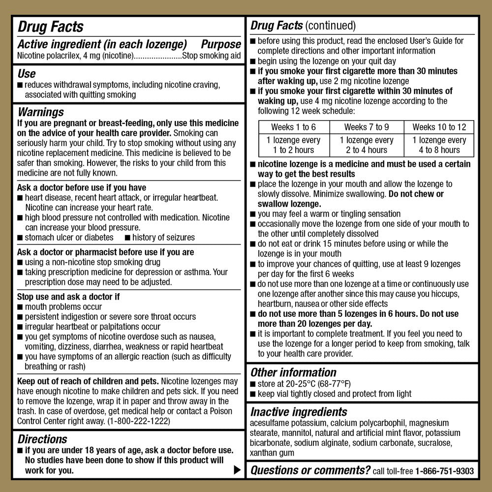 Good Sense etiqueta con instrucciones y dosis, claridad para el usuario
