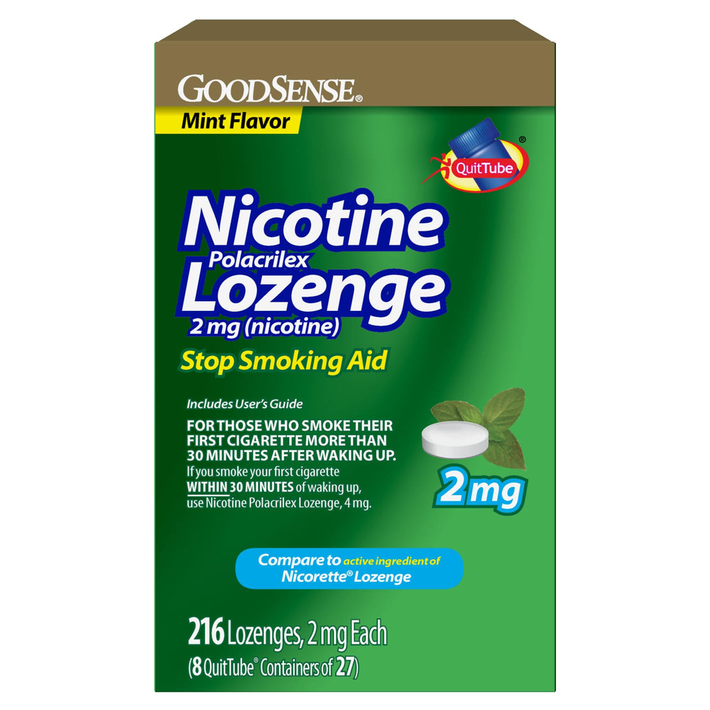 GoodSense empaque frontal claro que muestra 216 pastillas y beneficio de suministro prolongado