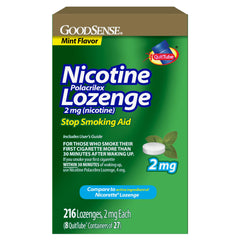 GoodSense empaque frontal claro que muestra 216 pastillas y beneficio de suministro prolongado