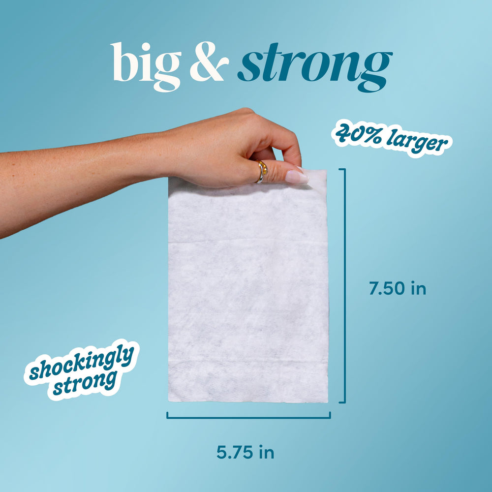 goodwipes primer plano de textura y fibras suaves que protegen piel sensible