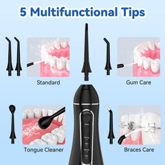 Goopick irrigador en uso sobre brackets mejorando limpieza alrededor de alambres