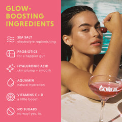 GORGIE Raspberry Lemonade en primer plano, sabor afrutado y natural