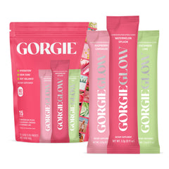 GORGIE paquete frontal mostrando 15 sobres y beneficios limpios