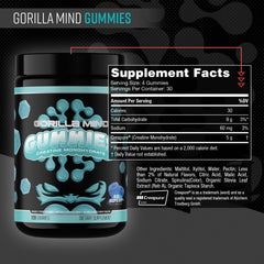 Gorilla Mind primer plano de textura gomosa para apreciar consistencia y facilidad de masticar
