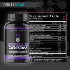 Gorilla Mind Dream cápsulas en primer plano que destacan textura y facilidad de ingestión