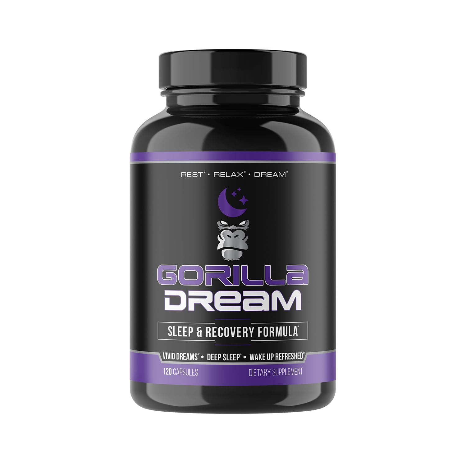 Gorilla Mind Dream vista frontal del envase mostrando presentación y beneficio sueño reparador