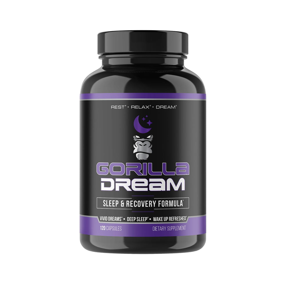Gorilla Mind Dream vista frontal del envase mostrando presentación y beneficio sueño reparador