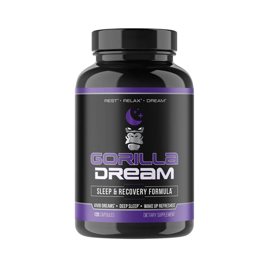 Gorilla Mind Dream vista frontal del envase mostrando presentación y beneficio sueño reparador